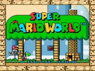Super Mario World - Mario Level Demo Title Screen